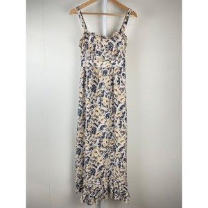 Anthropologie Moulinette Soeurs‎ Maxi Dress Hydrangea Petal Silk Sleeveless Sz 8